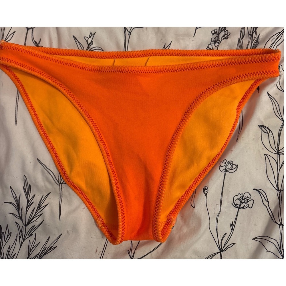 Ralph Lauren Bright Orange Low Rise Hipster‎ Bikini Bottoms, Size XS